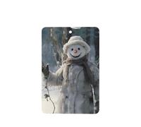 Poezjzw Snowman Saying Hello Pattern Car Air Fresheners 4 Pcs Rectangle Hanging Aromatherapy Tablets Scented Fresheners For Bedroom Closet Shoe
