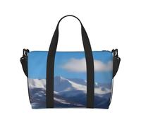 Poezjzw Snowy Mountains Of B Travel Duffle Bag Weekender Carry On Tote Bags For Women Hospital Bags For Labor And Delivery Overnight Luggage Bag, Black, One Size, Black, One Size