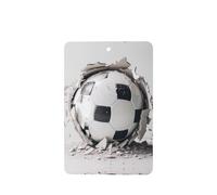 Poezjzw Soccer Ball Kicked Into The Wall Pattern Car Air Fresheners 4 Pcs Rectangle Hanging Aromatherapy Tablets Scented Fresheners For Bedroom Closet Shoe