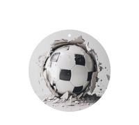 Poezjzw Soccer Ball Kicked Into The Wall Pattern Car Air Fresheners 4 Pcs Round Shape Hanging Aromatherapy Tablets Scented Fresheners For Bedroom Closet Shoe
