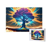 Poezjzw Solar Celestial Tree Adult Classic Jigsaw 1000 Pieces Wooden Puzzle Modern Home Decor Intellectual Game 75x50cm