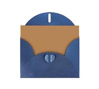 POEZJZW Solid Color Brown Pearl Paper Christmas Cards, With Blue Envelopes, Thank You Cards, Wedding, Valentine'S Day Cards 10-Count