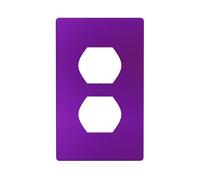 Poezjzw Solid Color Dark Purple Pattern Outlet Covers Wall Plate Light Switch Plate Decorative For Kitchen Bathroom Bedroom Farmhouse Decor