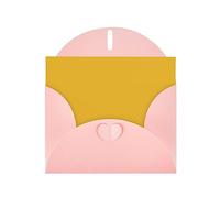POEZJZW Solid Color Gold Pearl Paper Christmas Cards, With Pink Envelopes, Thank You Cards, Wedding, Valentine'S Day Cards 10-Count