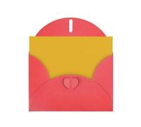 POEZJZW Solid Color Gold Pearl Paper Christmas Cards, With Red Envelopes, Thank You Cards, Wedding, Valentine'S Day Cards 10-Count