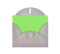 POEZJZW Solid Color Light Green Pearl Paper Christmas Cards, With Gray Envelopes, Thank You Cards, Wedding, Valentine'S Day Cards 10-Count