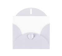 POEZJZW Solid Color White Pearl Paper Christmas Cards, With White Envelopes, Thank You Cards, Wedding, Valentine'S Day Cards 10-Count