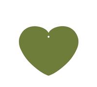 Poezjzw Solid Dark Green Pattern Car Air Fresheners 6 Pcs Heart Shape Hanging Aromatherapy Tablets Scented Fresheners For Bedroom Bathroom