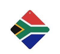 Poezjzw South Africa Flag Pattern Car Air Fresheners 4 Pcs Square Hanging Aromatherapy Tablets Scented Fresheners For Bedroom Bathroom