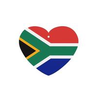 Poezjzw South Africa Flag Pattern Car Air Fresheners 6 Pcs Heart Shape Hanging Aromatherapy Tablets Scented Fresheners For Bedroom Bathroom