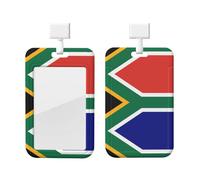 Poezjzw South African Flag Id Holder Lanyard Badge Protective Case Suitable for Teachers Reporter Doctors Women Work Nametag
