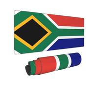 Poezjzw South African Flag Long Gaming Mouse Pad Large Desk Pad Keyboard Mat with Stitched Edges for Gaming and Office 31.5 X 11.8 in