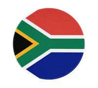 POEZJZW South African Flag Pattern Round Mouse Pad Desktop Protection Mat with Non-Slip Rubber Base 7.9Ã-7.9 in for Home and Office