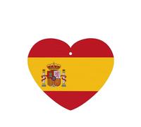 Poezjzw Spanish Flag Pattern Car Air Fresheners 6 Pcs Heart Shape Hanging Aromatherapy Tablets Scented Fresheners For Bedroom Bathroom