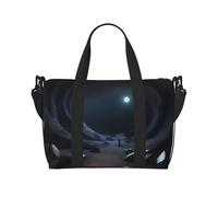 Poezjzw Spectral Abyss Travel Duffle Bag Weekender Carry On Tote Bags For Women Hospital Bags For Labor And Delivery Overnight Luggage Bag, Black, One Size