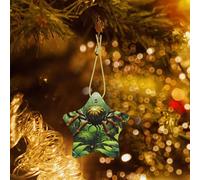 Poezjzw Spiders In The Woods Pattern Ceramic Christmas Ornament Star Hanging Pendant Gifts For Xmas Holidays, Ornaments For Home Decor