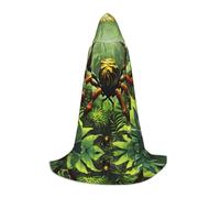 POEZJZW Spiders In The Woods Pattern Hooded Cloak Robe Costume Cloak For Adult Men Women Christmas Hoodies Cape Cosplay Costumes S