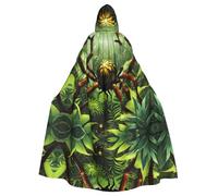 POEZJZW Spiders In The Woods Pattern Hooded Cloak Robe Costume For Adult Men Women Christmas Hoodies Cape Cosplay Costumes