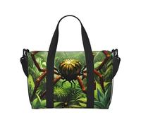 Poezjzw Spiders In The Woods Travel Duffle Bag Weekender Carry On Tote Bags For Women Hospital Bags For Labor And Delivery Overnight Luggage Bag, Black, One Size