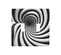 Poezjzw Spiral Optical Illusion GIF Pattern Decorative Light Switch Plate Covers 2 Gang Wall Plate Double Toggle Switch Cover 4.5 X 4.5 in