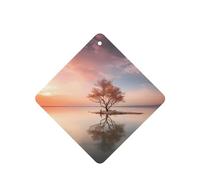 Poezjzw Square Lavender Scent Car Air Fresheners Afterglow Pattern 4 Pcs Aromatherapy Tablets For Wardrobe Shoe