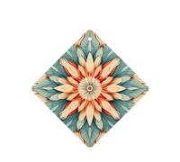 Poezjzw Square Lavender Scent Car Air Fresheners Artistic Circles Pattern 4 Pcs Aromatherapy Tablets For Wardrobe Shoe