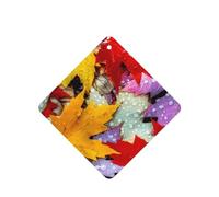 Poezjzw Square Lavender Scent Car Air Fresheners Autumn Leaves Maple Pattern 6 Pcs Aromatherapy Tablets For Wardrobe Shoe Cabinet Eliminate