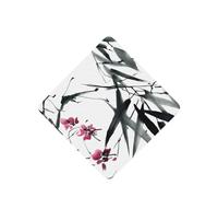 Poezjzw Square Lavender Scent Car Air Fresheners Bamboo Cherry Blossom Pattern 6 Pcs Aromatherapy Tablets For Wardrobe Shoe Cabinet Eliminate