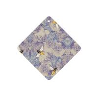 Poezjzw Square Lavender Scent Car Air Fresheners Bee Flying Pattern 4 Pcs Aromatherapy Tablets For Wardrobe Shoe Cabinet Eliminate