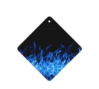 Poezjzw Square Lavender Scent Car Air Fresheners Blue Flame Pattern 4 Pcs Aromatherapy Tablets For Wardrobe Shoe Cabinet Eliminate