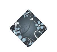 Poezjzw Square Lavender Scent Car Air Fresheners Blue Flower Pattern 6 Pcs Aromatherapy Tablets For Wardrobe Shoe Cabinet Eliminate