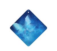 Poezjzw Square Lavender Scent Car Air Fresheners Blue Starry Butterfly Pattern 4 Pcs Aromatherapy Tablets For Wardrobe Shoe Cabinet Eliminate
