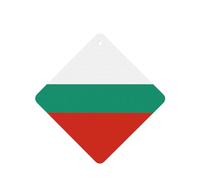 Poezjzw Square Lavender Scent Car Air Fresheners Bulgarian Flag Pattern 4 Pcs Aromatherapy Tablets For Wardrobe Shoe