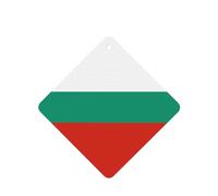 Poezjzw Square Lavender Scent Car Air Fresheners Bulgarian Flag Pattern 6 Pcs Aromatherapy Tablets For Wardrobe Shoe