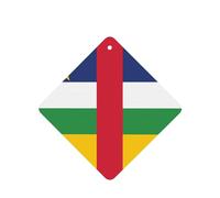 Poezjzw Square Lavender Scent Car Air Fresheners Central African Flag Pattern 4 Pcs Aromatherapy Tablets For Wardrobe Shoe
