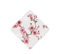 Poezjzw Square Lavender Scent Car Air Fresheners Cherry Blossom Pattern 4 Pcs Aromatherapy Tablets For Wardrobe Shoe Cabinet Eliminate