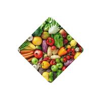 Poezjzw Square Lavender Scent Car Air Fresheners Fresh Fruits And Vegetables Pattern 4 Pcs Aromatherapy Tablets For Wardrobe Shoe Cabinet Eliminate