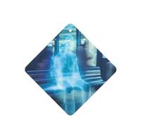 Poezjzw Square Lavender Scent Car Air Fresheners Ghost In The Station Seat Pattern 6 Pcs Aromatherapy Tablets For Wardrobe Shoe