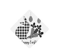 Poezjzw Square Lavender Scent Car Air Fresheners Happy Easter Pattern 6 Pcs Aromatherapy Tablets For Wardrobe Shoe Cabinet Eliminate