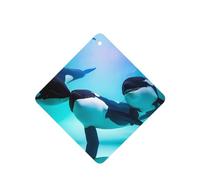 Poezjzw Square Lavender Scent Car Air Fresheners Killer Whale Pattern 6 Pcs Aromatherapy Tablets For Wardrobe Shoe Cabinet Eliminate