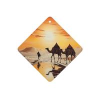 Poezjzw Square Lavender Scent Car Air Fresheners Lok Ling In The Evening Sun Pattern 4 Pcs Aromatherapy Tablets For Wardrobe Shoe