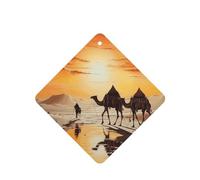 Poezjzw Square Lavender Scent Car Air Fresheners Lok Ling In The Evening Sun Pattern 6 Pcs Aromatherapy Tablets For Wardrobe Shoe