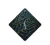 Poezjzw Square Lavender Scent Car Air Fresheners Maze Town Pattern 4 Pcs Aromatherapy Tablets For Wardrobe Shoe