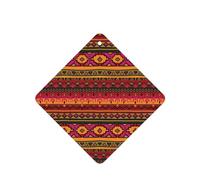 Poezjzw Square Lavender Scent Car Air Fresheners Mexican Folk Art Boho Pattern 6 Pcs Aromatherapy Tablets For Wardrobe Shoe Cabinet Eliminate