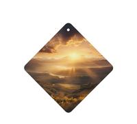 Poezjzw Square Lavender Scent Car Air Fresheners Morning Sun Pattern 6 Pcs Aromatherapy Tablets For Wardrobe Shoe