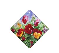 Poezjzw Square Lavender Scent Car Air Fresheners Pansy Perfection Pattern 4 Pcs Aromatherapy Tablets For Wardrobe Shoe Cabinet Eliminate