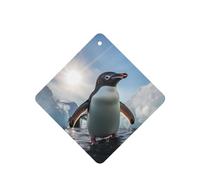 Poezjzw Square Lavender Scent Car Air Fresheners Penguin-Watching Pattern 6 Pcs Aromatherapy Tablets For Wardrobe Shoe