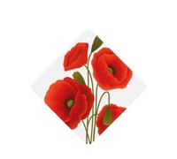 Poezjzw Square Lavender Scent Car Air Fresheners Poppy Flowers Pattern 4 Pcs Aromatherapy Tablets For Wardrobe Shoe Cabinet Eliminate