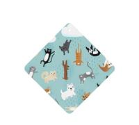 Poezjzw Square Lavender Scent Car Air Fresheners Raining Cats & Dogs Pattern 6 Pcs Aromatherapy Tablets For Wardrobe Shoe Cabinet Eliminate