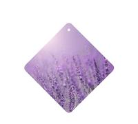Poezjzw Square Lavender Scent Car Air Fresheners Romantic Purple Lavender Pattern 4 Pcs Aromatherapy Tablets For Wardrobe Shoe Cabinet Eliminate